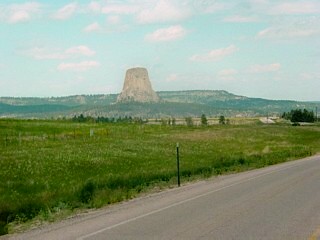 Distant view of Devils Tower